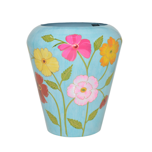 OUTLET Vase handpainted light blue enamel IR 38x38x44