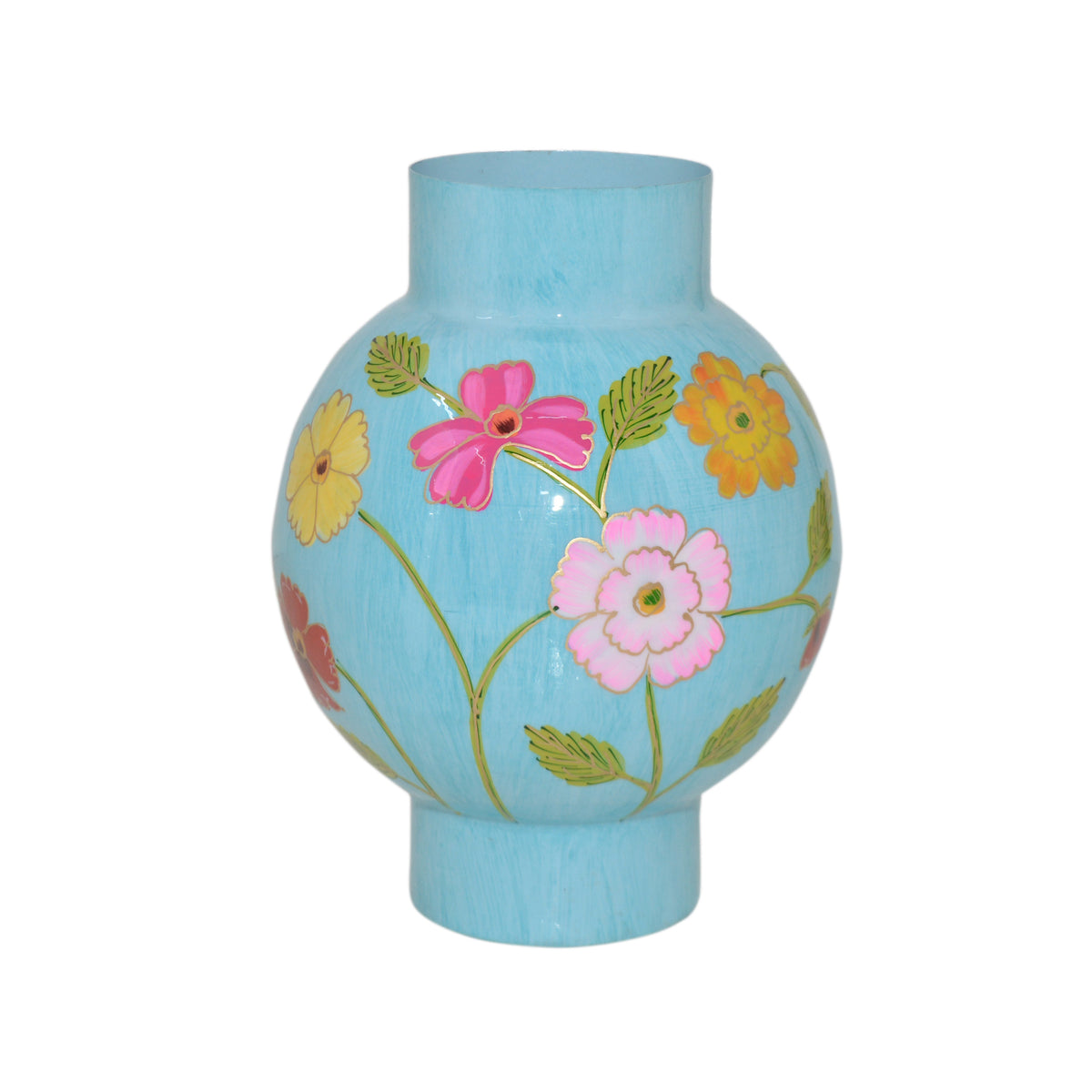 OUTLET Vase handpainted light blue enamel IR 25x25x31