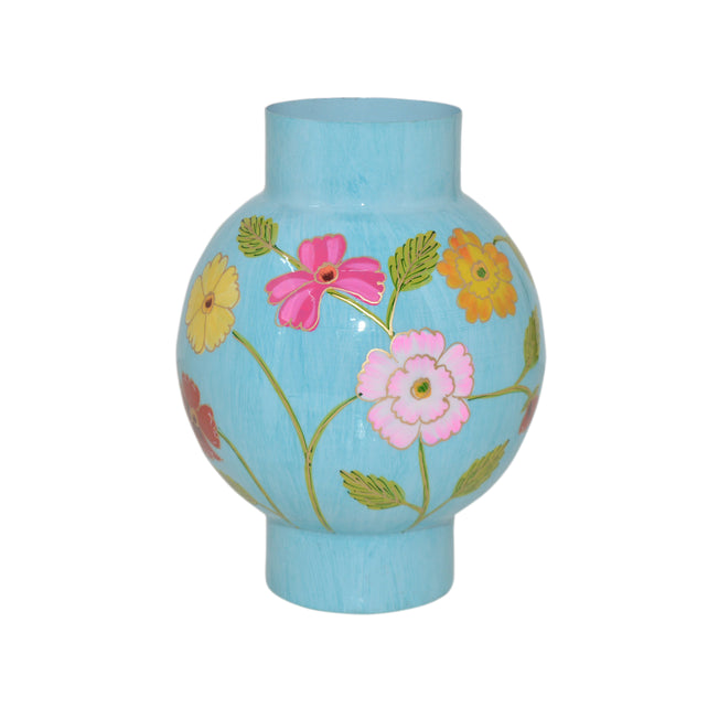 OUTLET Vase handpainted light blue enamel IR 25x25x31