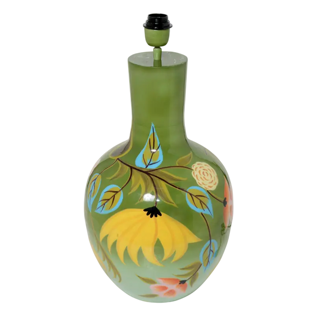 Table lamp handpainted light green enamel IR 30x30x58