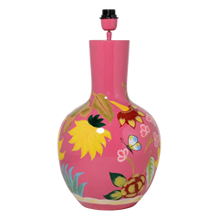 Table lamp handpainted pink enamel IR 30x30x58