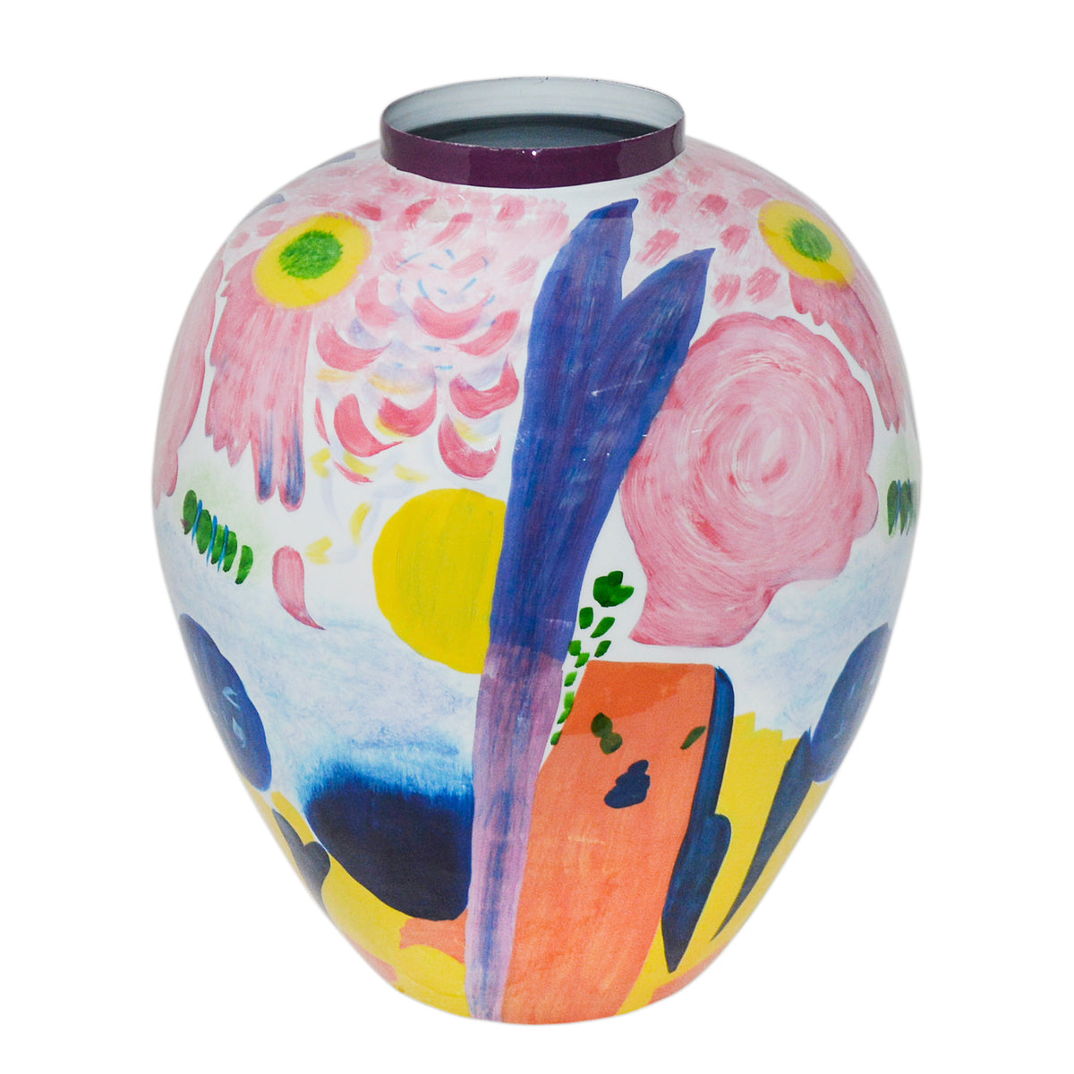Vase colorful enamel IR 41x41x47