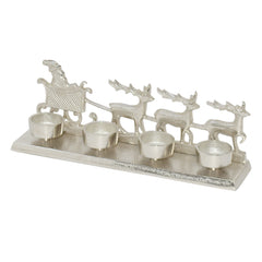 Kandelaar CLAUS waxinelicht 34x8x12cm ruw nikkel
