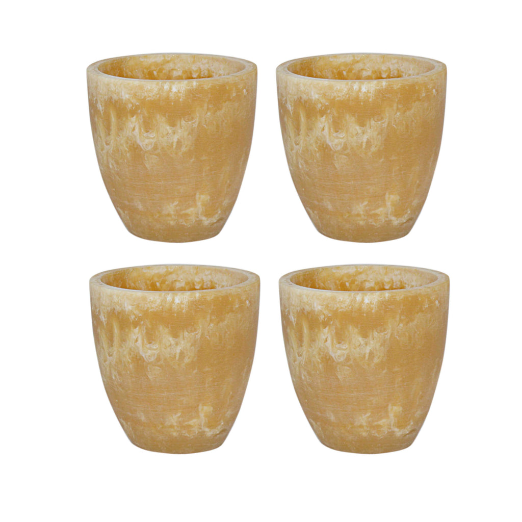 Vase JESSIE set/4 Ø8x8cm caramel