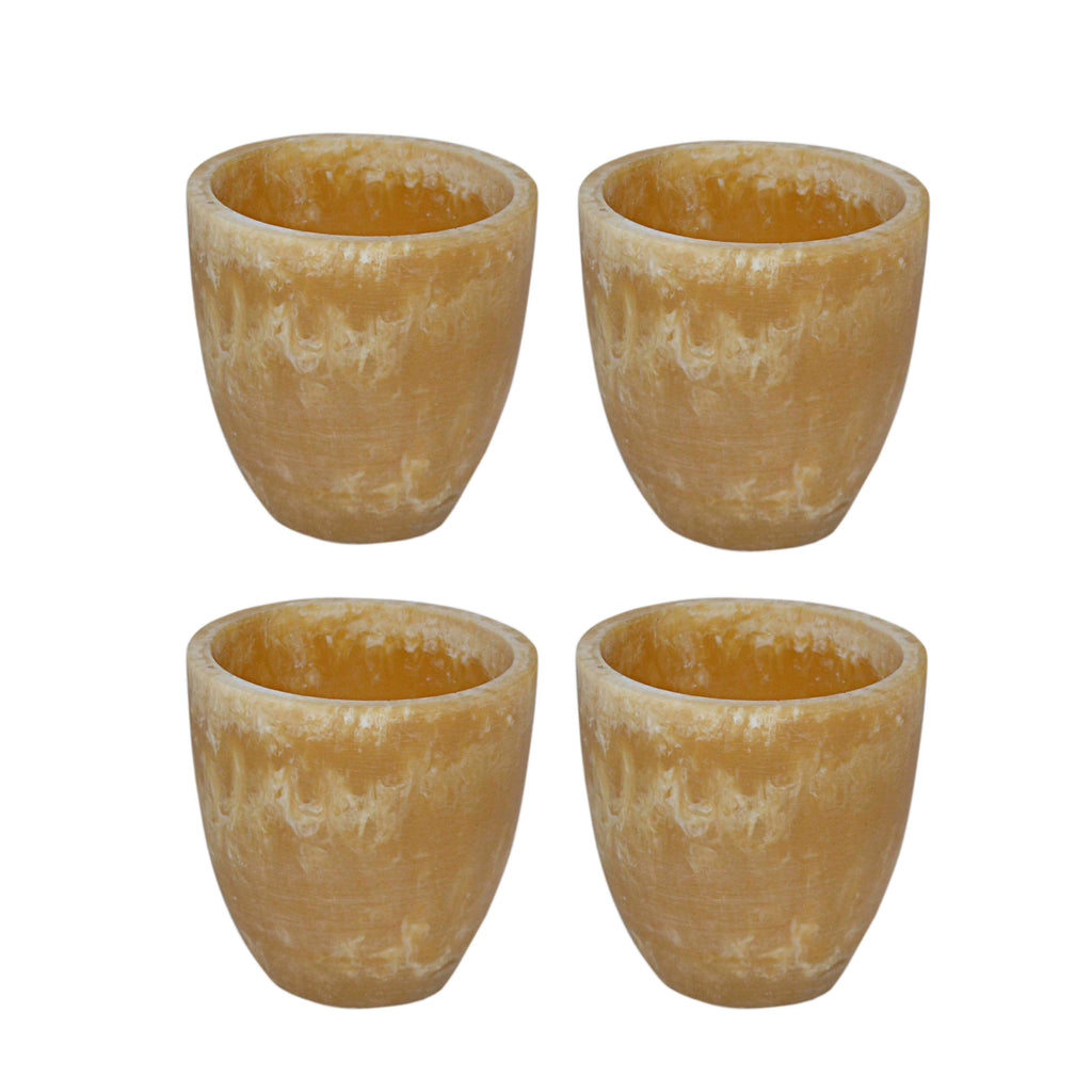 Vase JESSIE set/4 Ø8x8cm caramel