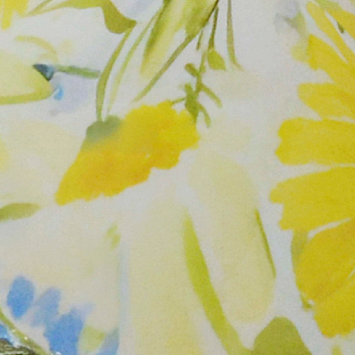 Decorative egg FLORA Ø30x41cm yellow white