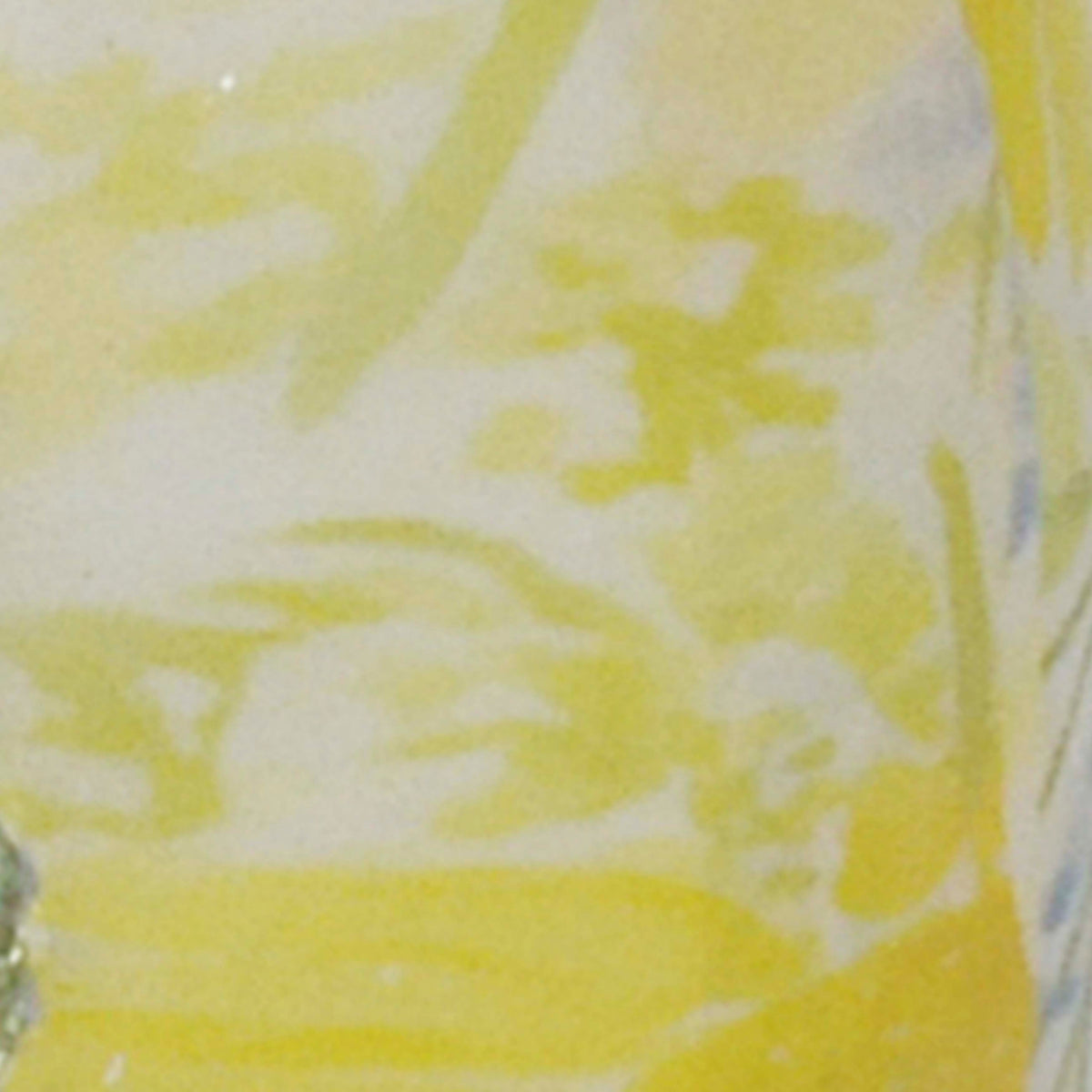 Decorative egg FLORA Ø12x15cm yellow white