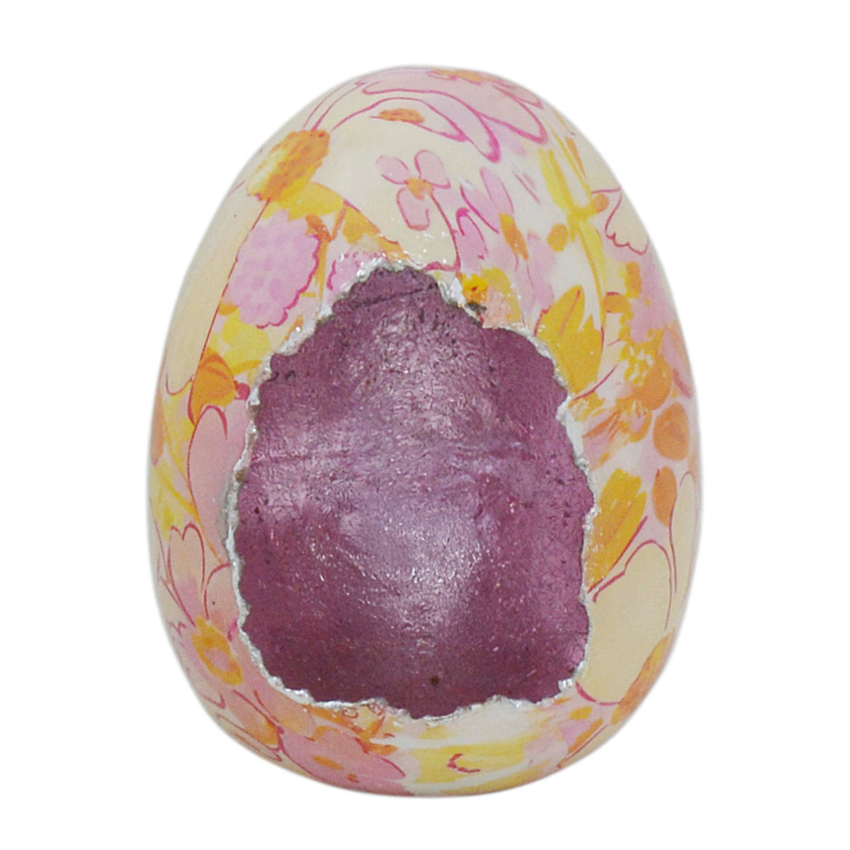 Decorative egg COSMEA Ø14x20cm pink orange