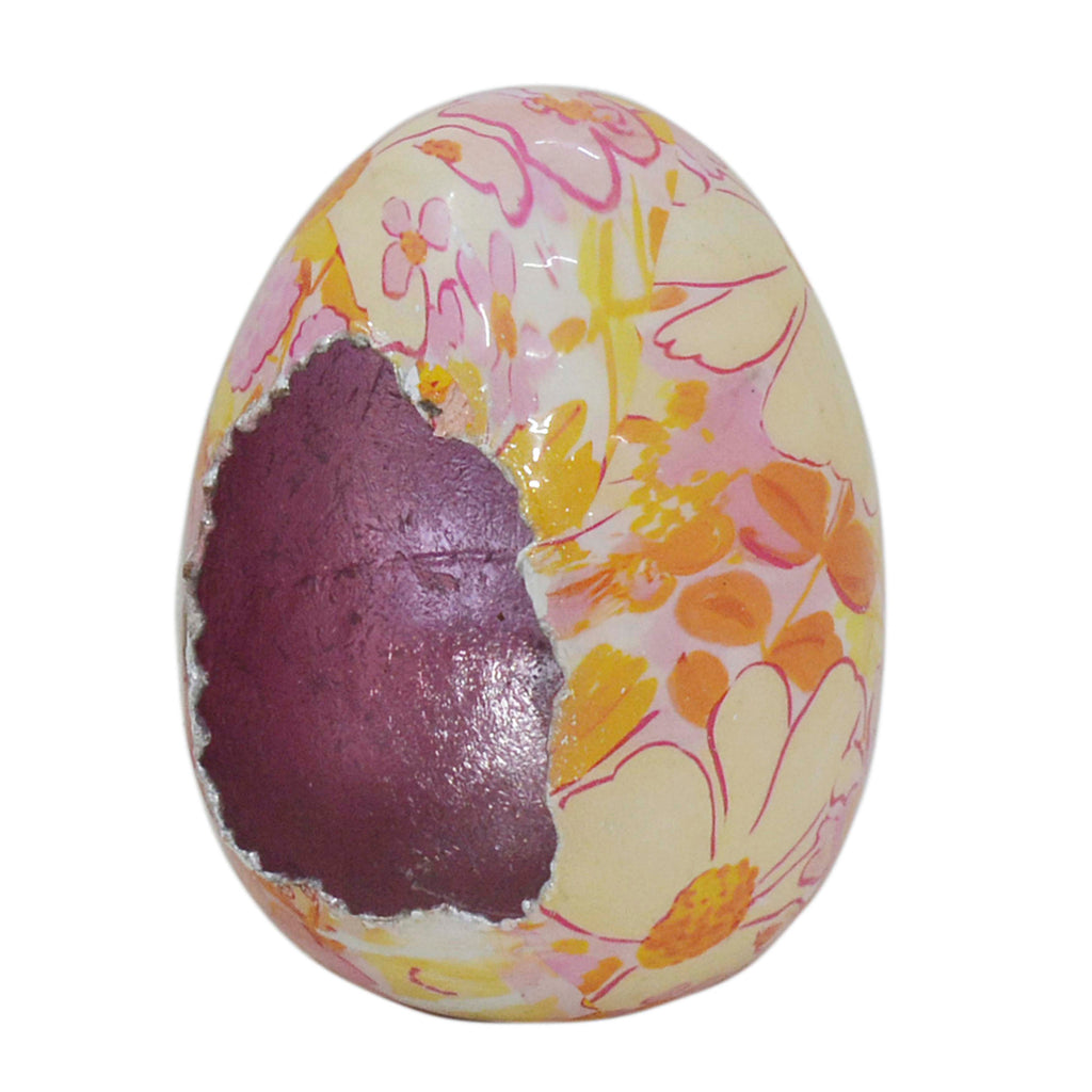Decorative egg COSMEA Ø14x20cm pink orange