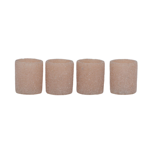 Votive ALICE set/4 Ø8x9cm peach