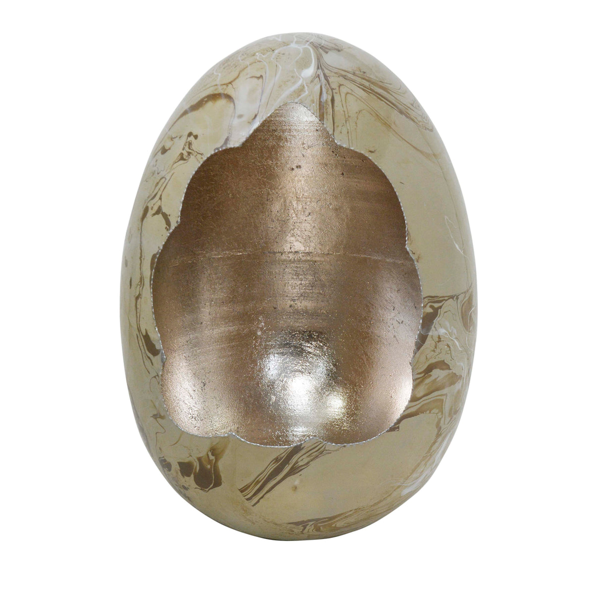 Decorative egg WILLOW Ø45x60cm mixed taupe
