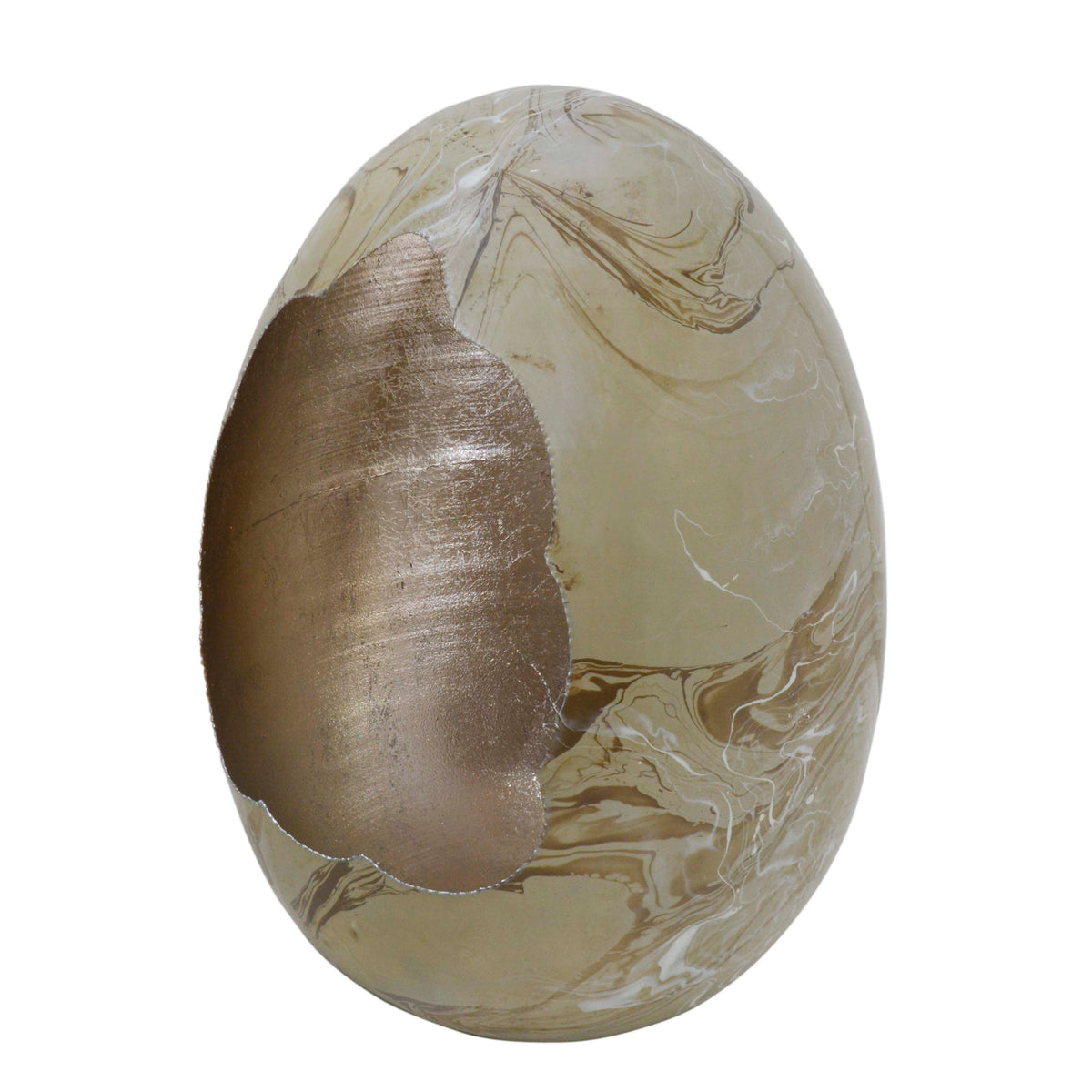 Dekoratives Ei WEIDE Ø45x60cm gemischt taupe