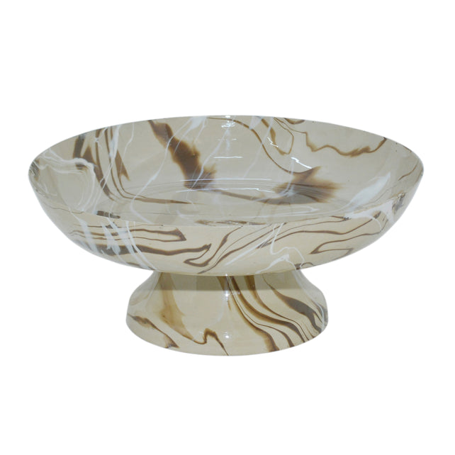 Bowl LOLA on stand Ø33x13cm mixed taupe