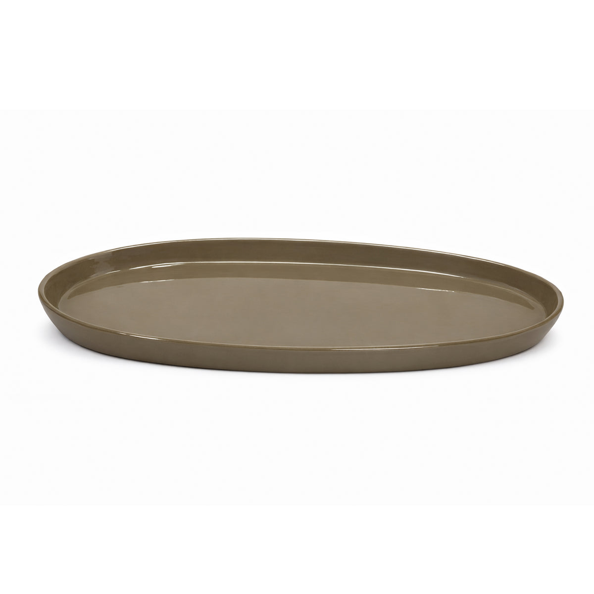 Plate LEX oval 61x33x3cm khaki