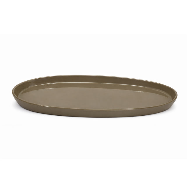 Plate LEX oval 61x33x3cm khaki