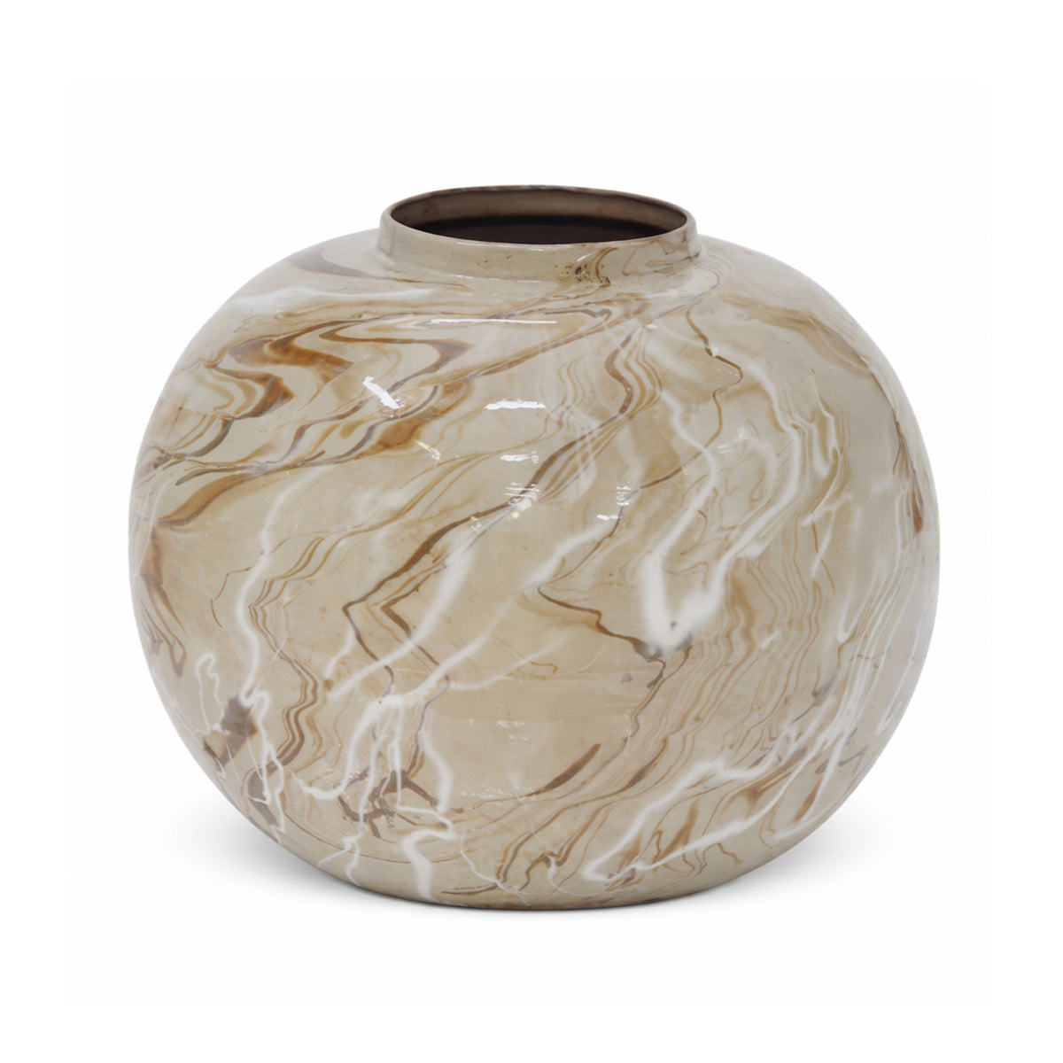 Vase SELENE Ø35x34cm mixed taupe