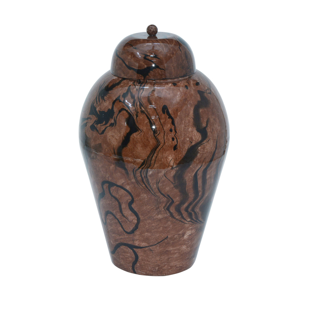 Jar ALMA Ø34x57cm ant. brown