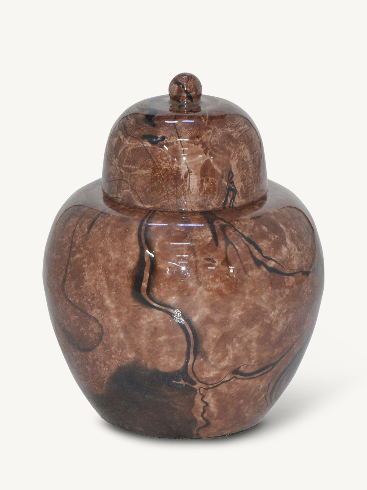 Jar ALMA Ø10x13cm ant. brown