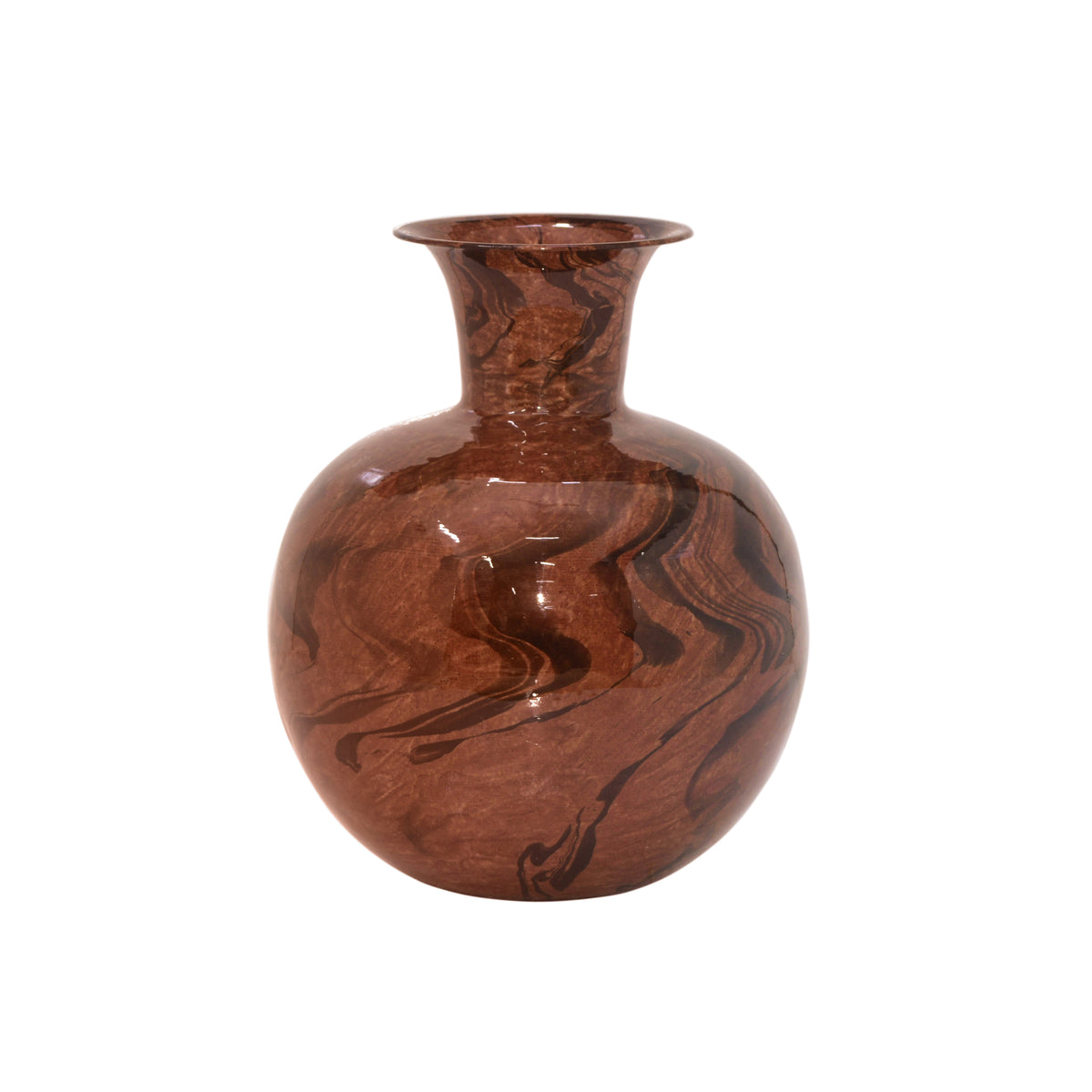 Vase ARCHIE Ø34x41cm ant. brown