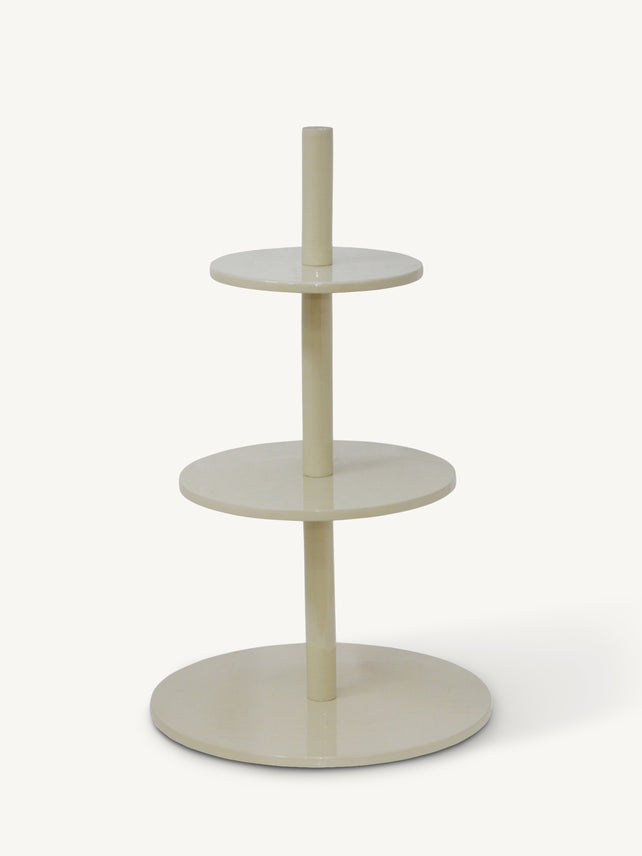 Serving stand 3 tier CASSIE Ø50x87cm sand