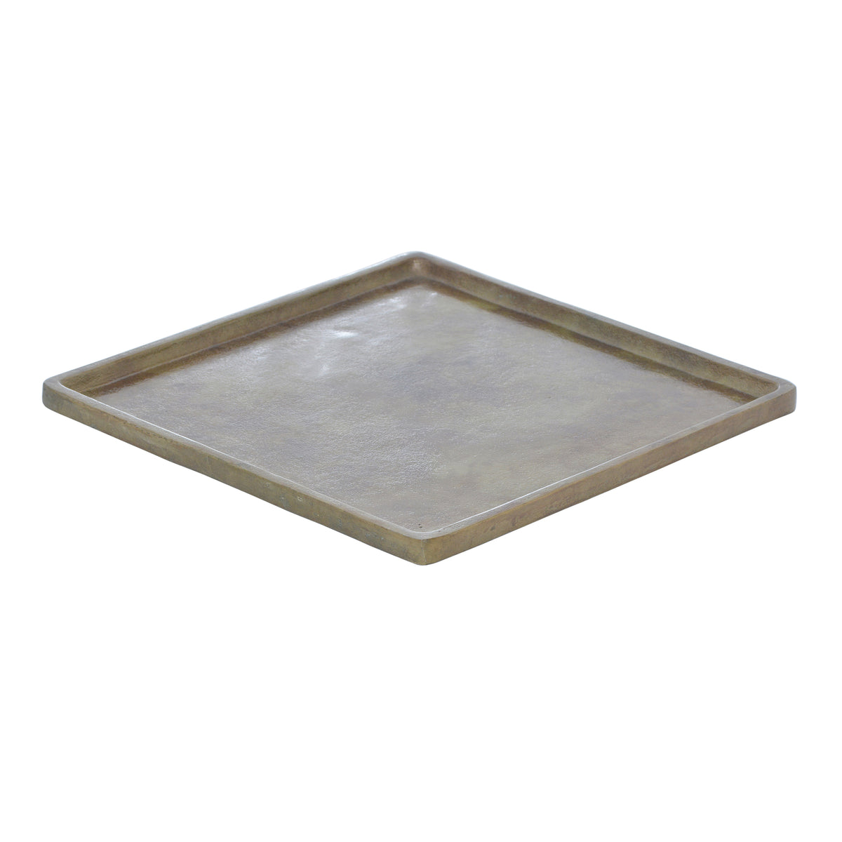 Plate MAGGIE 50x50x2cm ant. gold