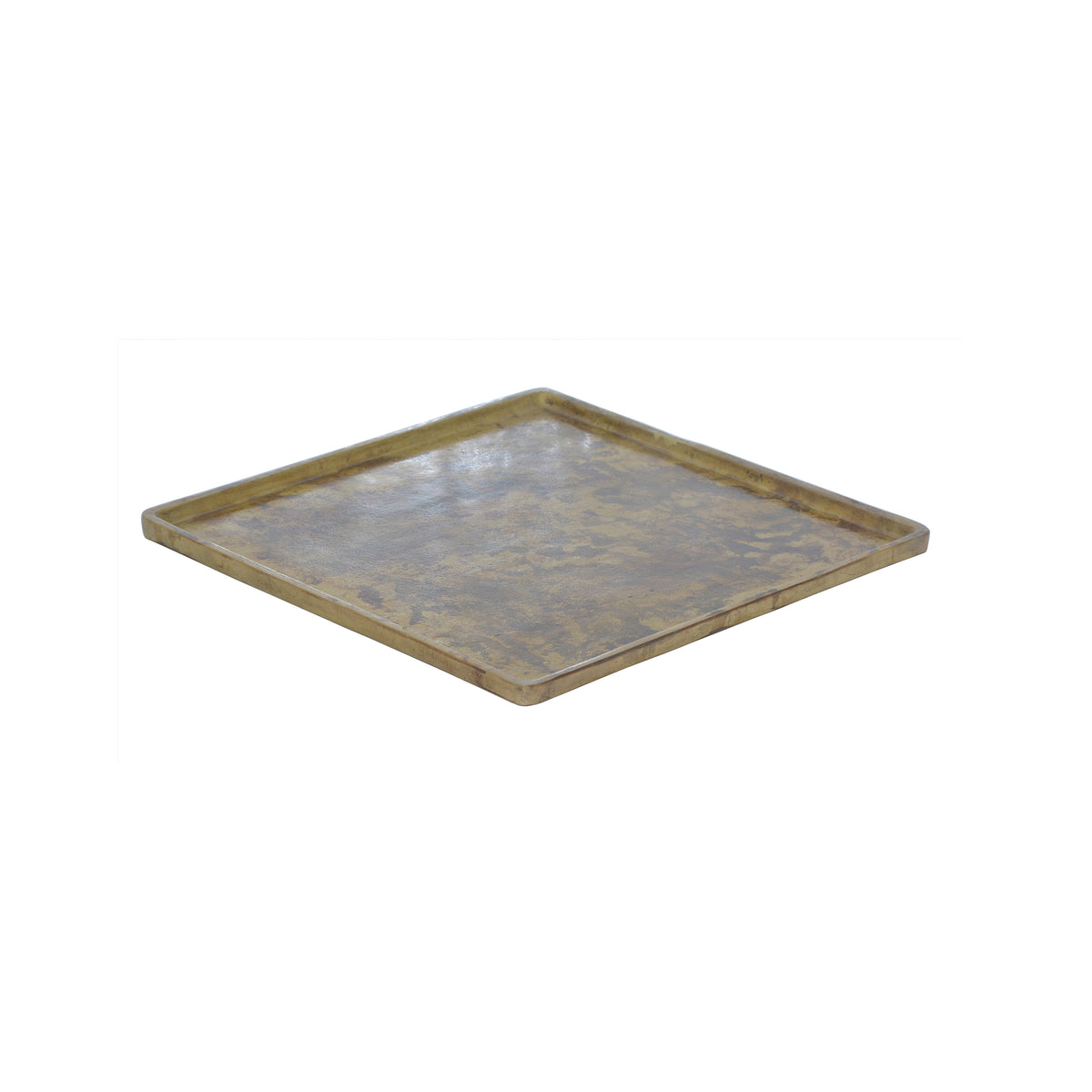 Plate MAGGIE 40x40x2cm ant. gold