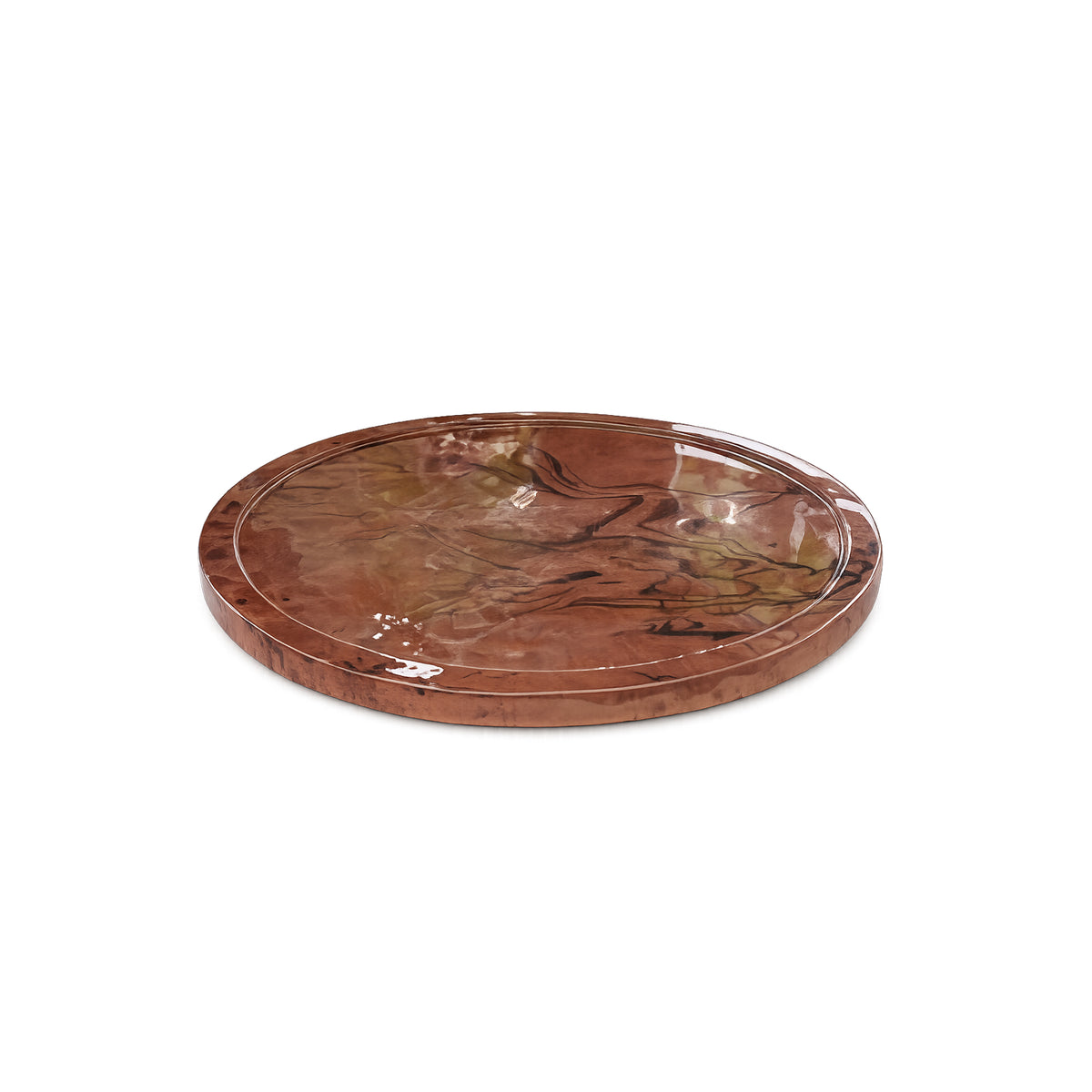 Plate MONICA Ø40x2cm ant. brown