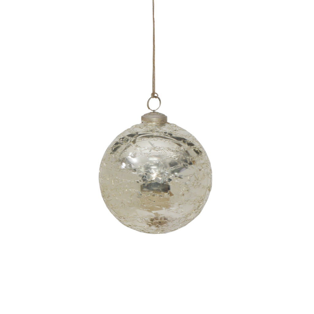 X-mas hanger BLITZEN set/4 Ø9x11cm silver
