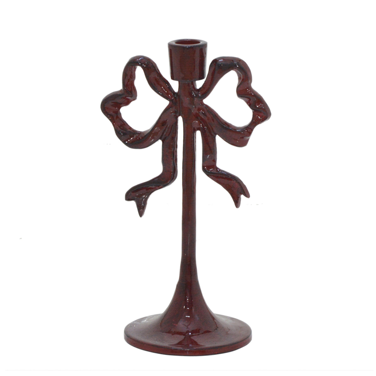 Candle holder GLORIA 15x11x28cm ant. red