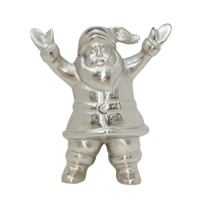 Dekorativer Weihnachtsmann 30x14x35cm silber