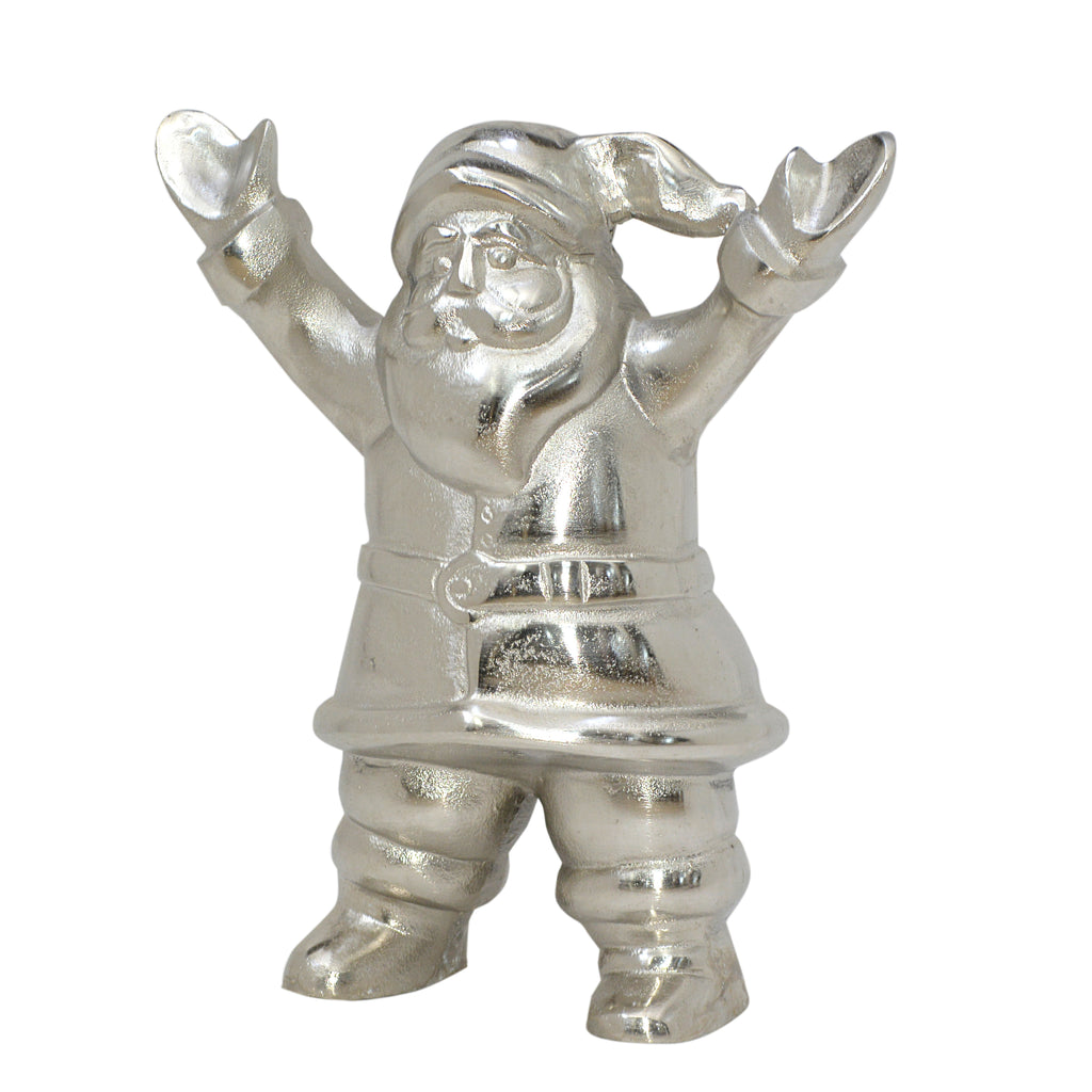 Dekorativer Weihnachtsmann 30x14x35cm silber
