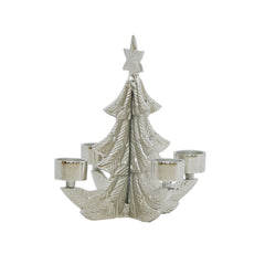 Decorative tree JINGLE Ø26x27cm sliver