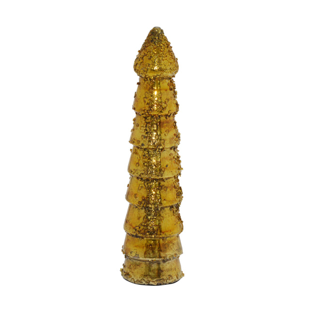 Decoratieve boom EVEREST Ø10x40cm goud