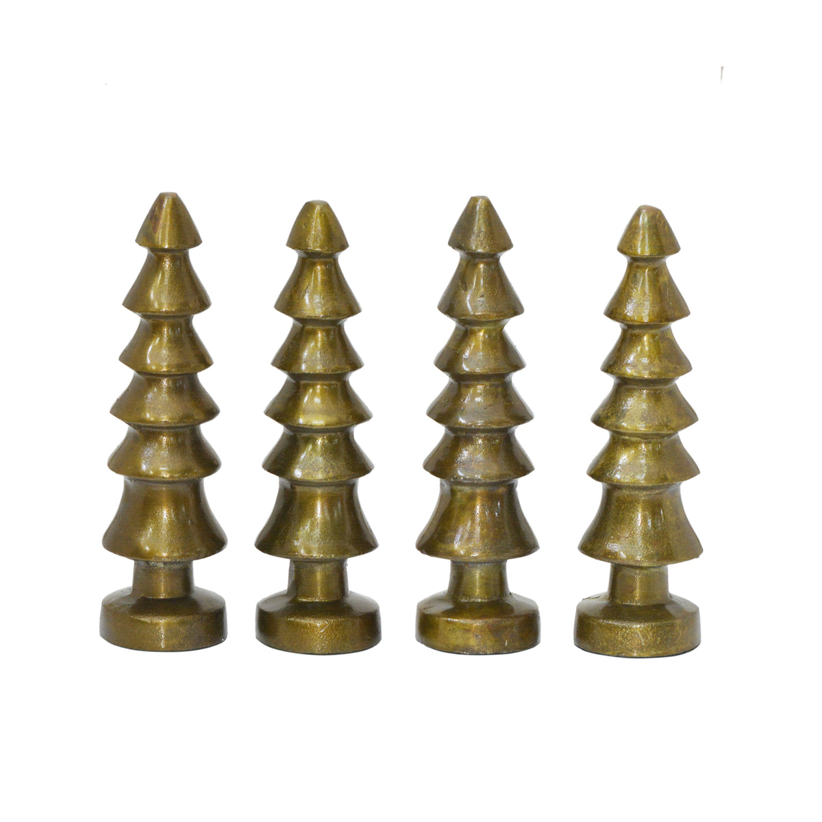 Decoratieve boom EVEREST set/4 Ø7x24cm goud