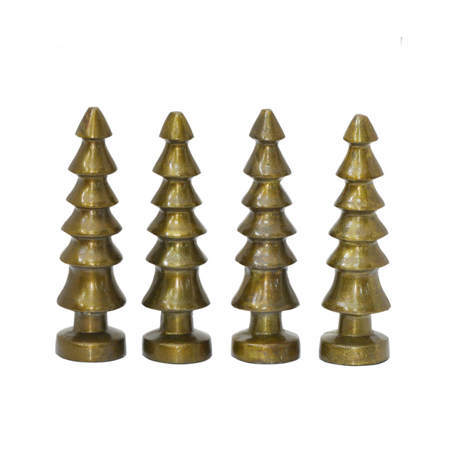 Decoratieve boom EVEREST set/4 Ø7x24cm goud