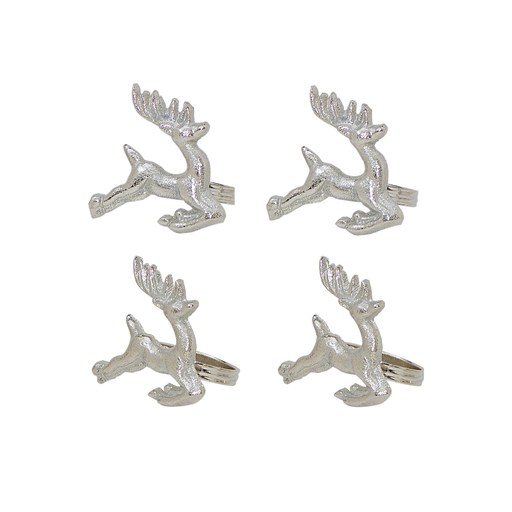 Napkin ring RUDY set/4 Ø6x5cm silver