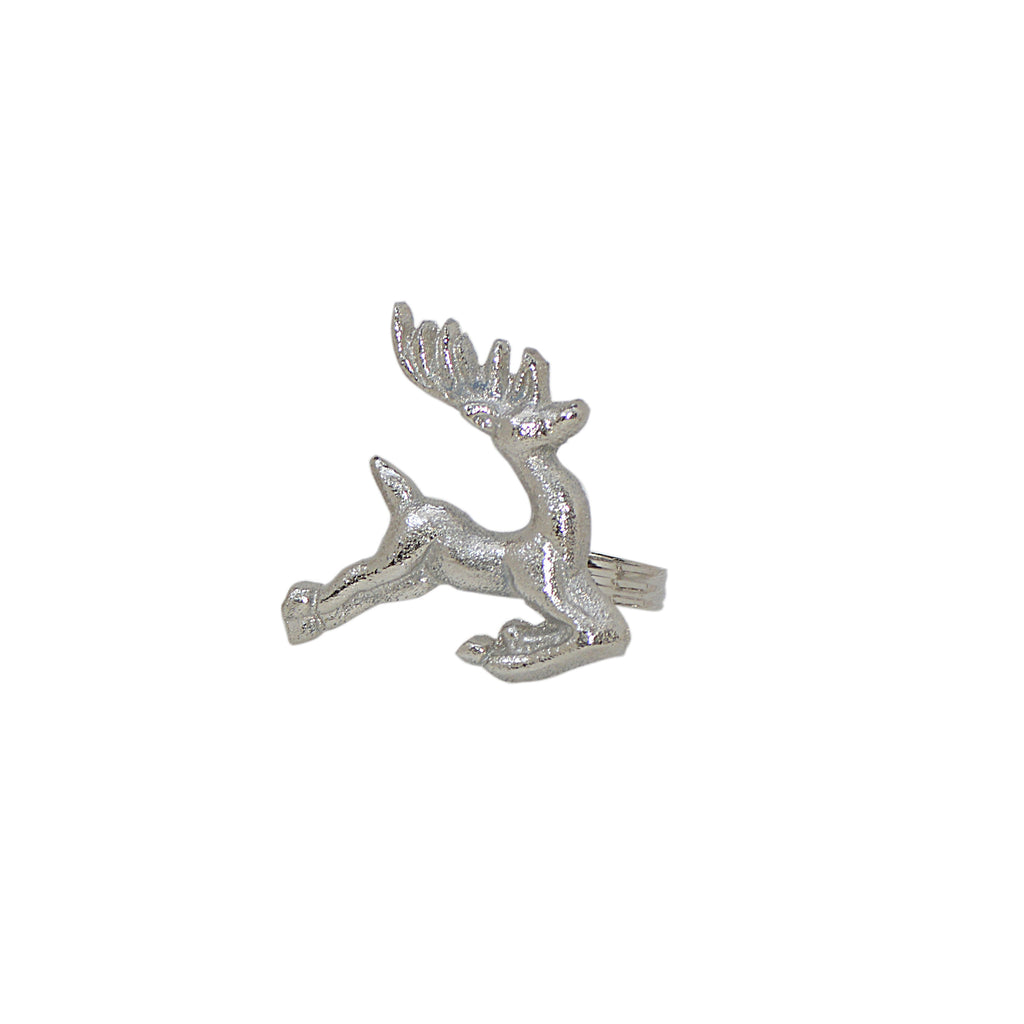 Napkin ring RUDY set/4 Ø6x5cm silver