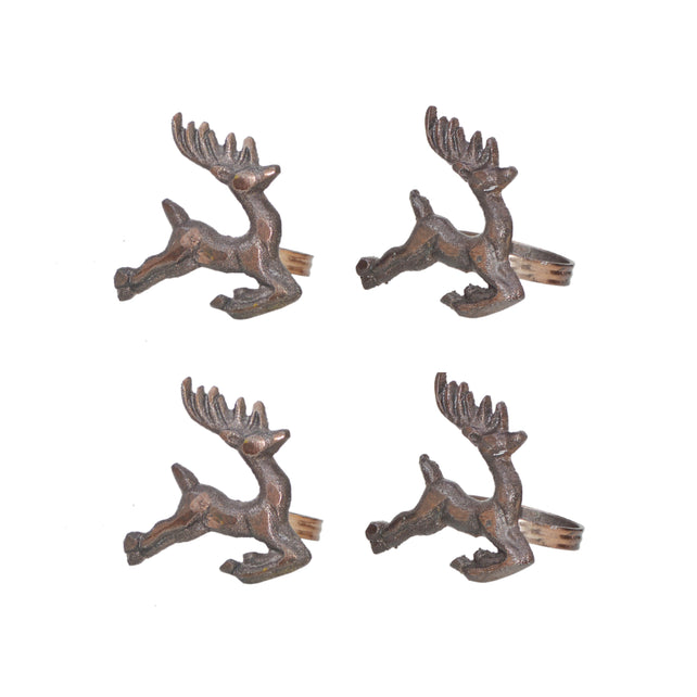 Napkin ring RUDY set/4 Ø6x5cm brown