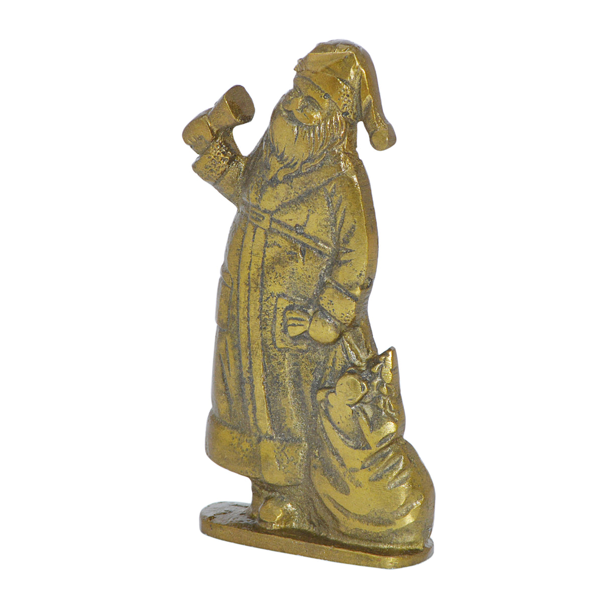 Dekorativer Weihnachtsmann 7x3x14cm ant. Gold