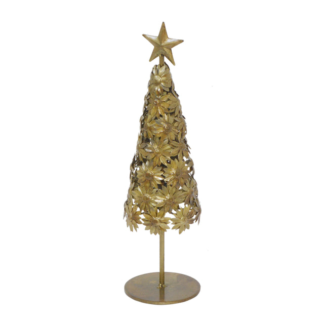 Decoration x'mas tree EVEREST Ø18x58cm gold