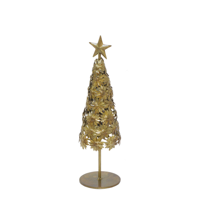 Decoratie kerstboom EVEREST Ø14x45cm goud