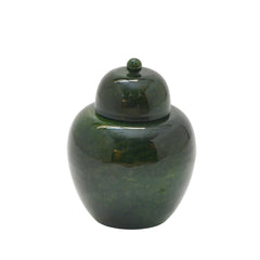 Pot met deksel HELENA Ø10x13cm antiekgroen