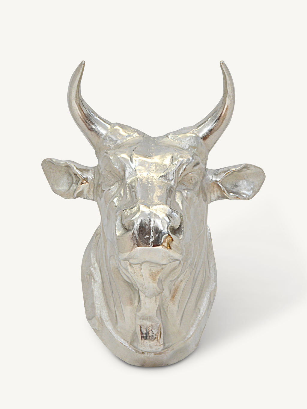 Decorative cow head HENK 58x60x56cm silver