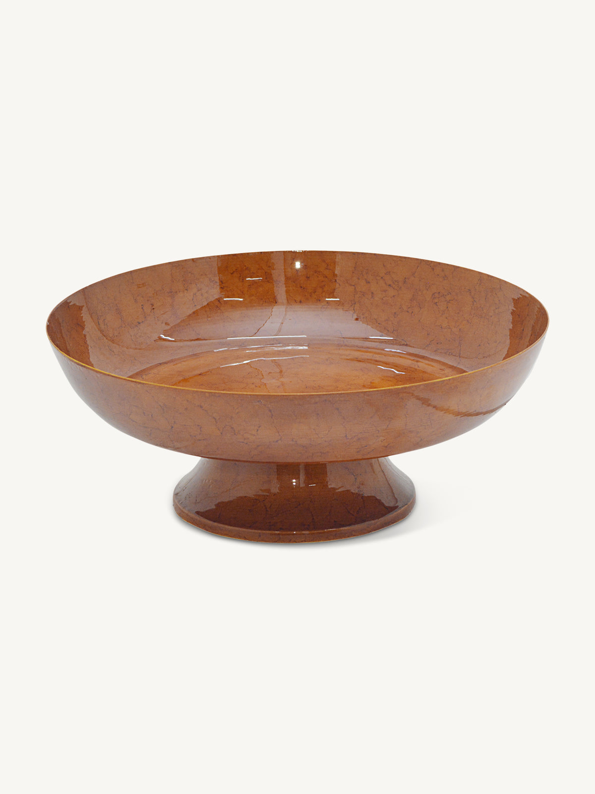 Bowl LOLA on stand Ø33x13cm caramel