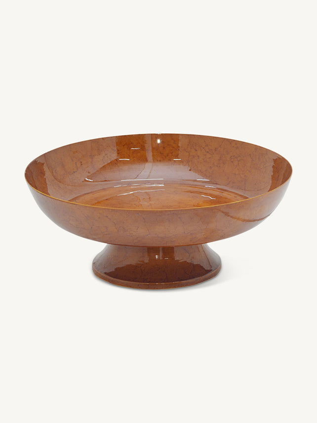 Bowl LOLA on stand Ø33x13cm caramel