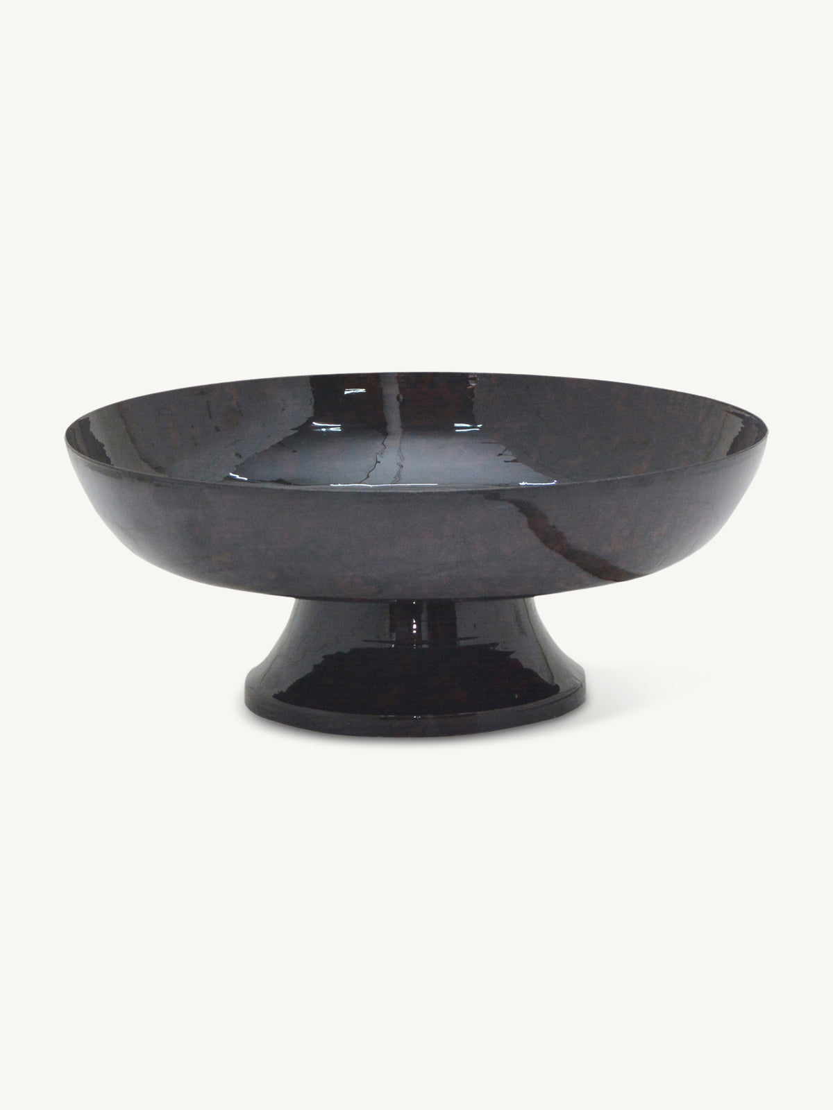Bowl LOLA on stand Ø33x13cm burgduny