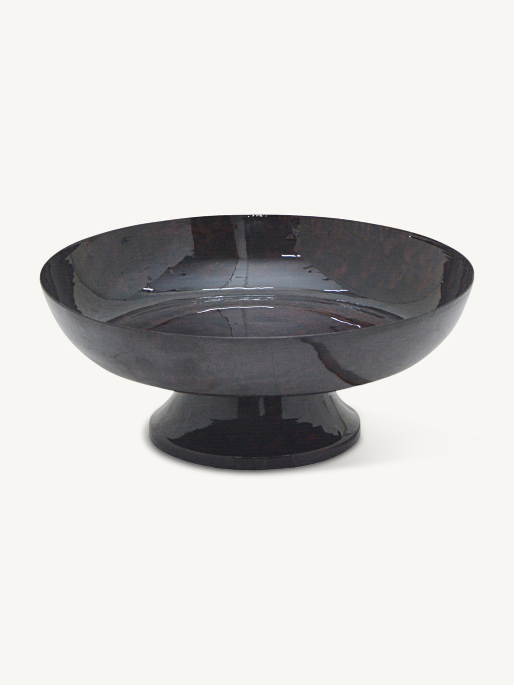 Bowl LOLA on stand Ø33x13cm burgduny