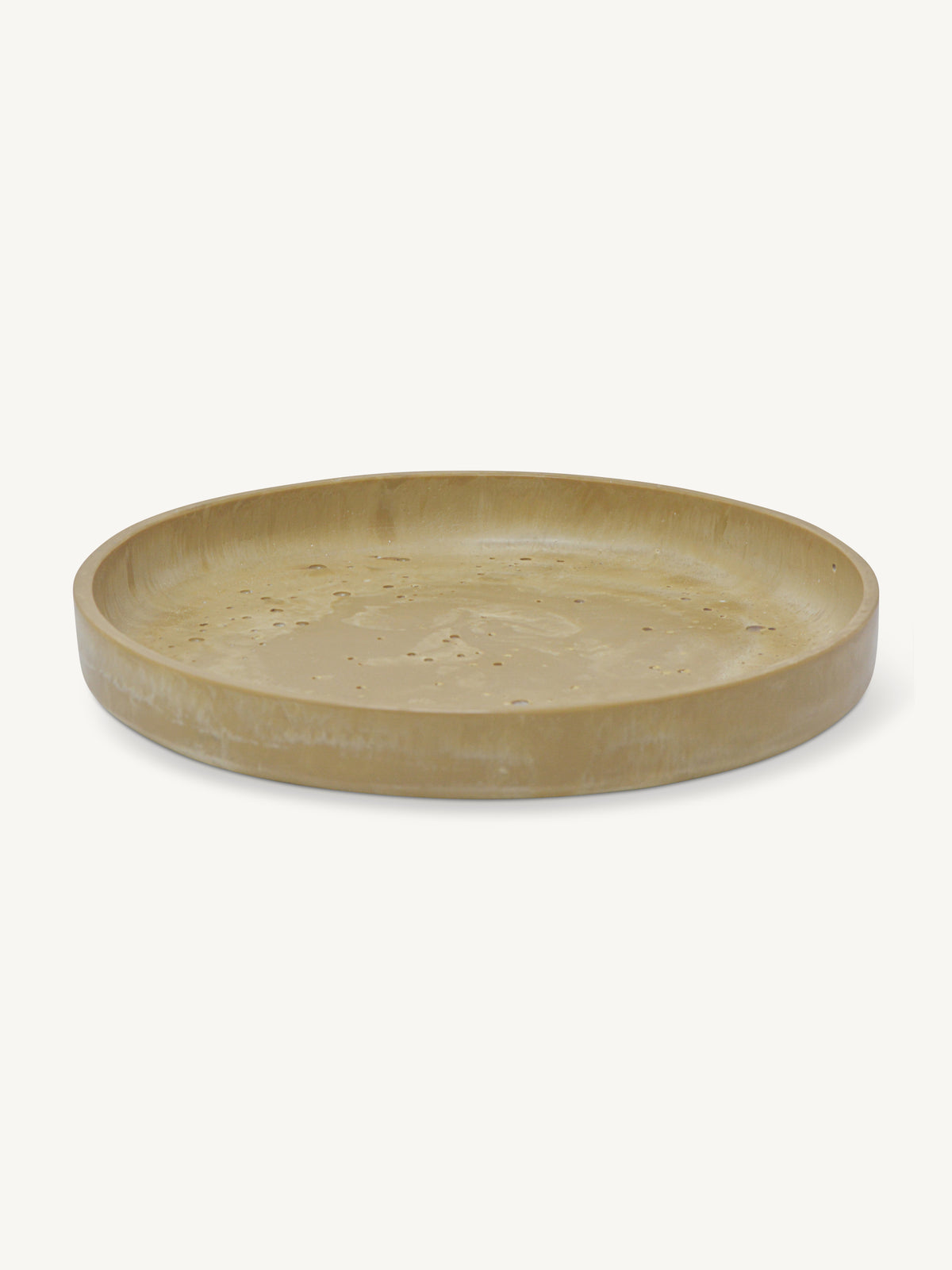 Plate ROSIX Ø32x4cm travertine look