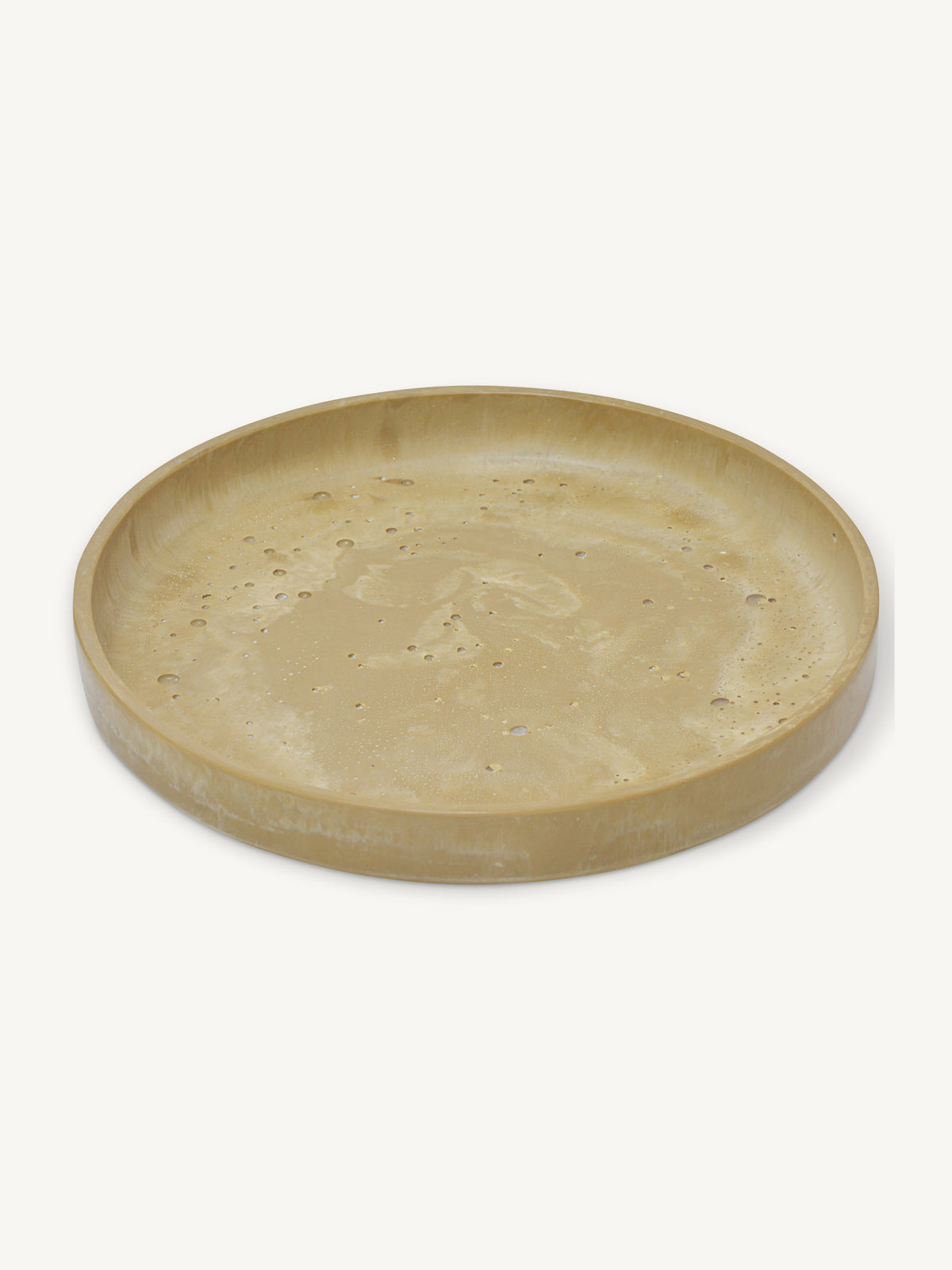 Plate ROSIX Ø32x4cm travertine look