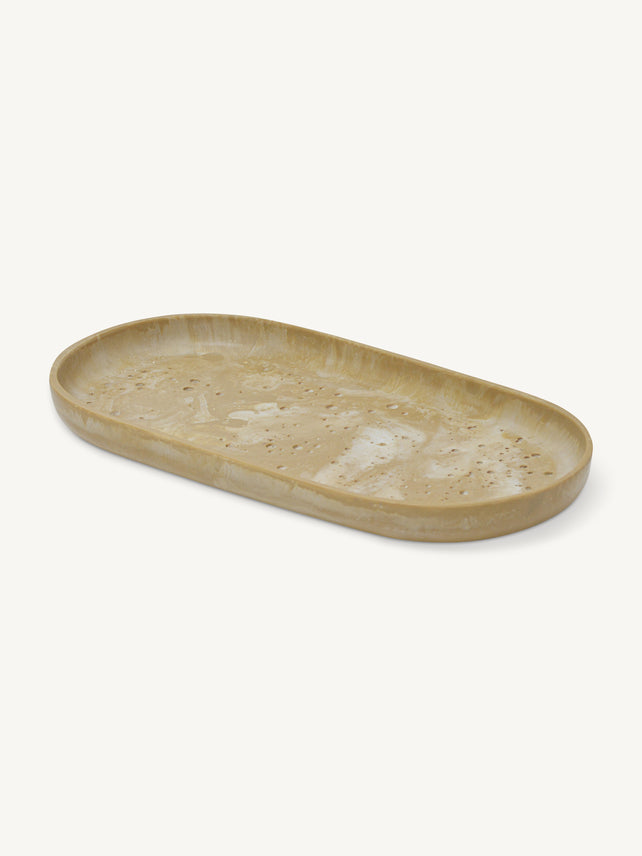 Plate VONI 40x20x3cm travertine look